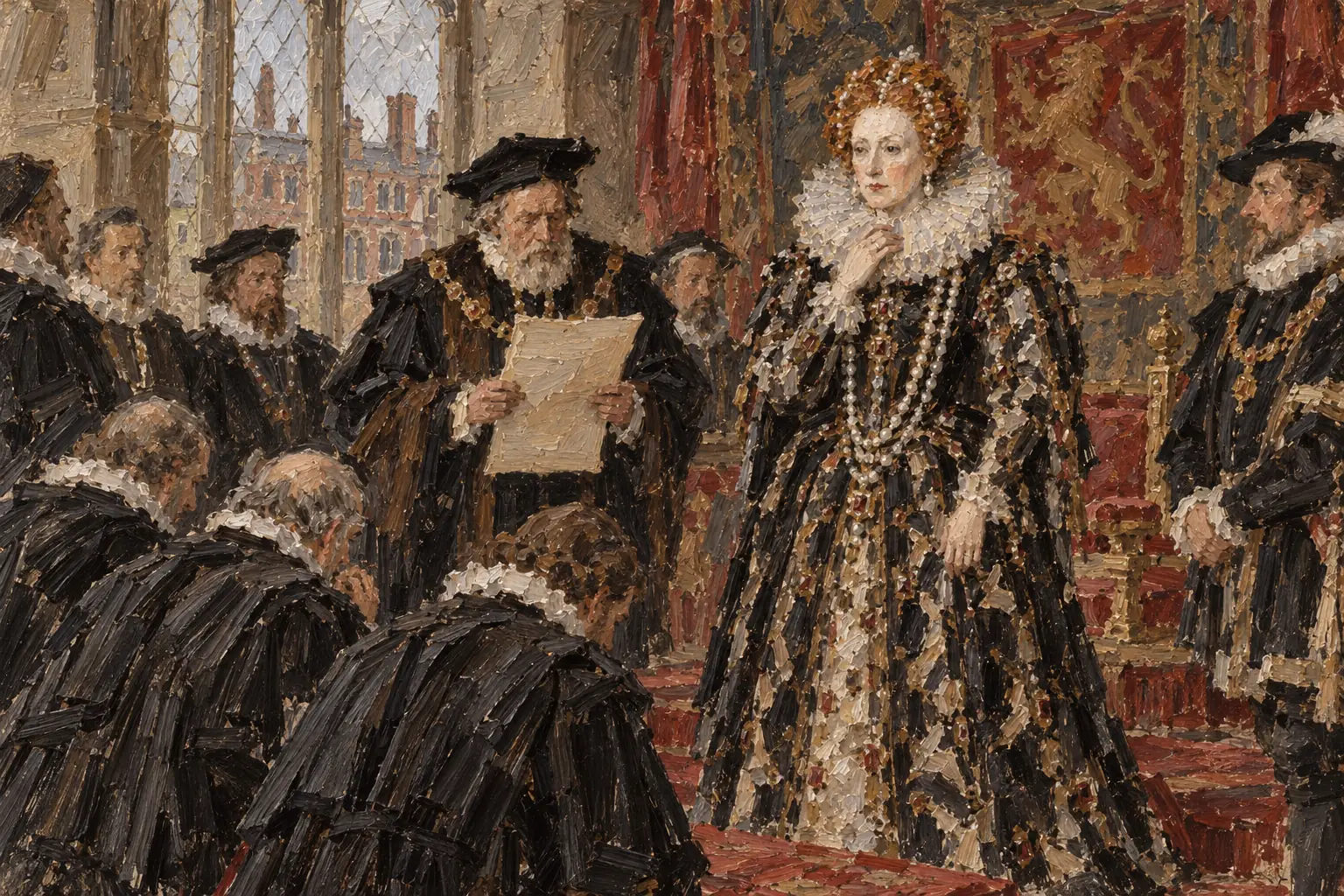 In November 1586 both Houses of Parliament petitioned Elizabeth to execute Mary, but she was slow to act.