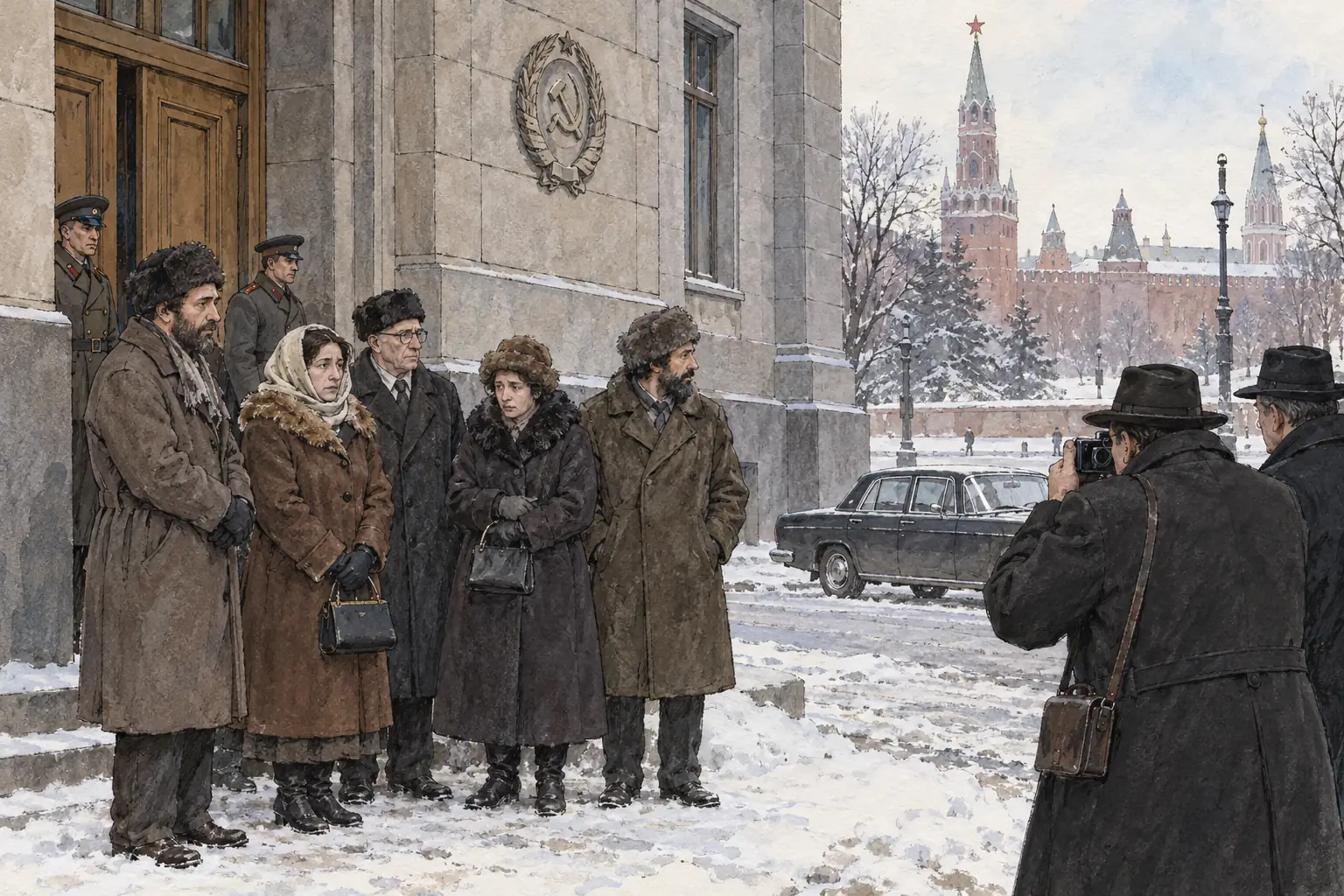 Soviet Jews who were refused permission to emigrate, known as refuseniks, were watched and harassed by the KGB.