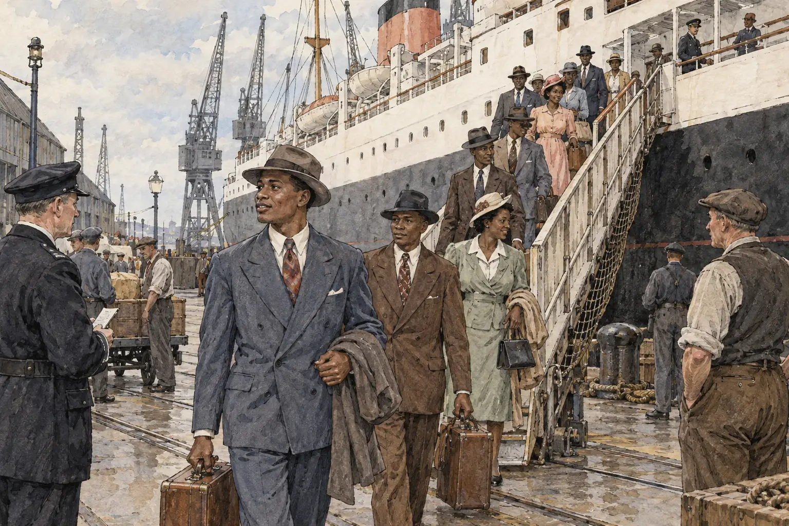 In June 1948 the Empire Windrush brought one of the first large groups of Caribbean migrants to Britain