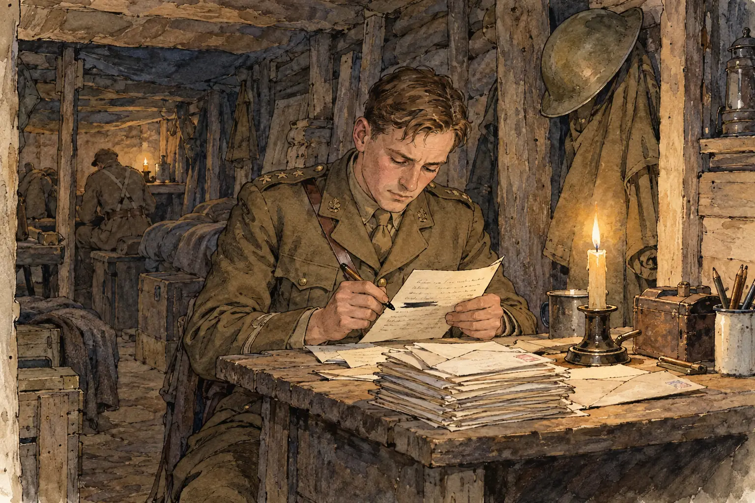 Censors removed sensitive details such as troop positions from letters
