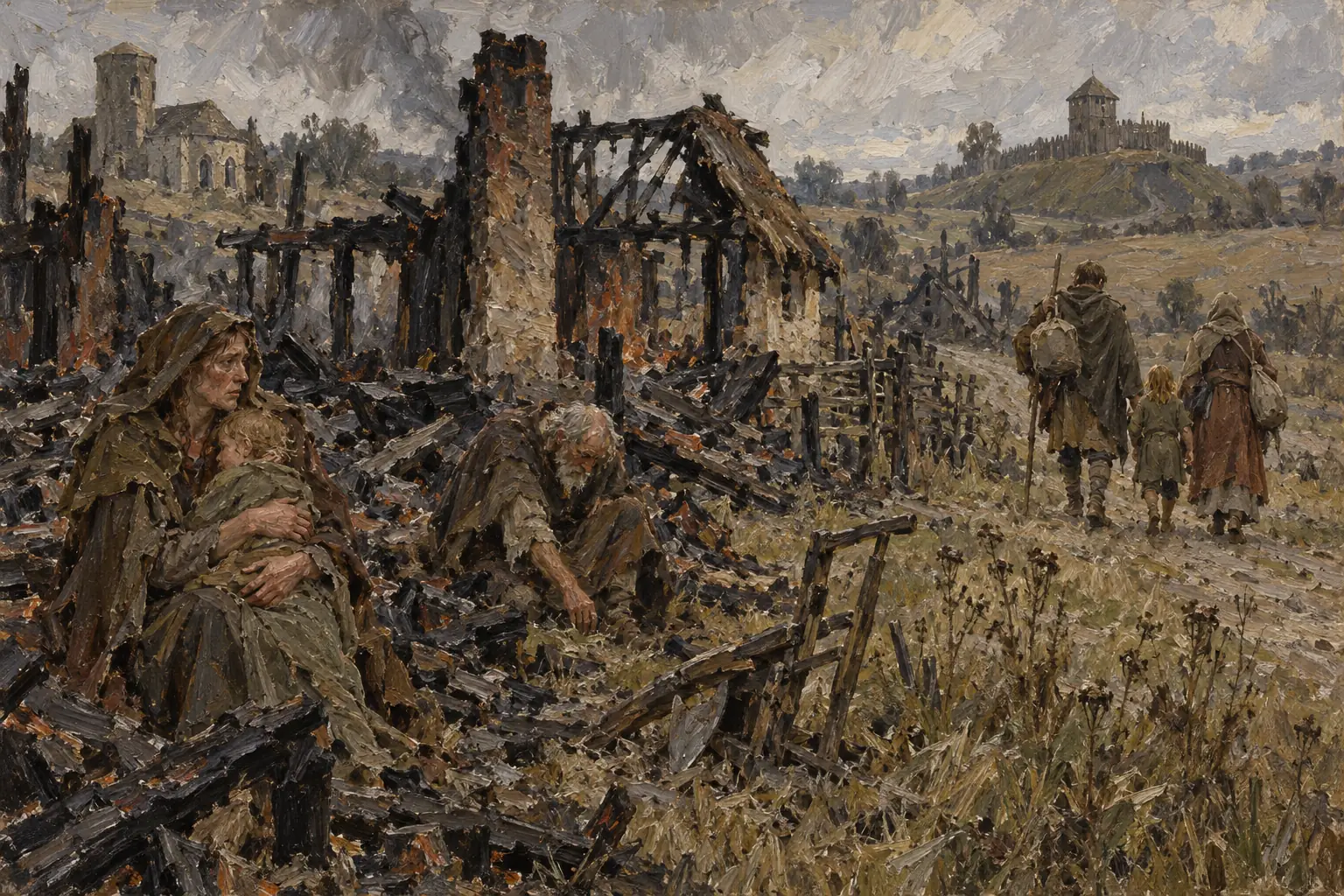 Famine followed, and survivors faced years of hardship