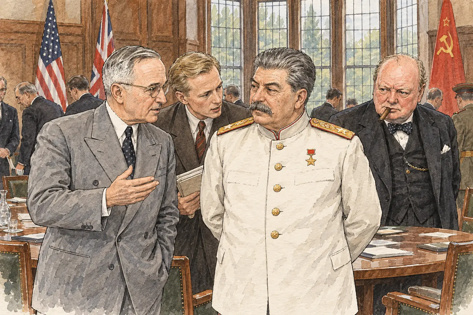 On 24 July 1945 Truman told Stalin only that the USA had a new weapon of unusual destructive force, and Stalin, who already knew about it from his spies, showed no surprise.