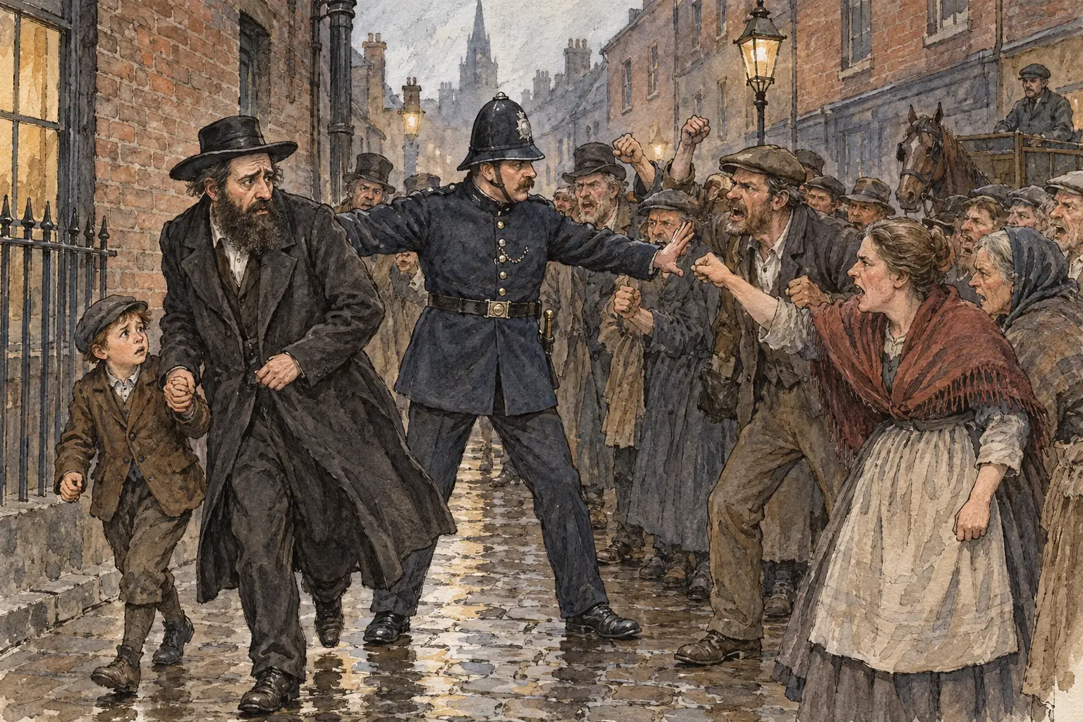 In September 1888 the police feared that hostility towards Jewish people could turn into riots