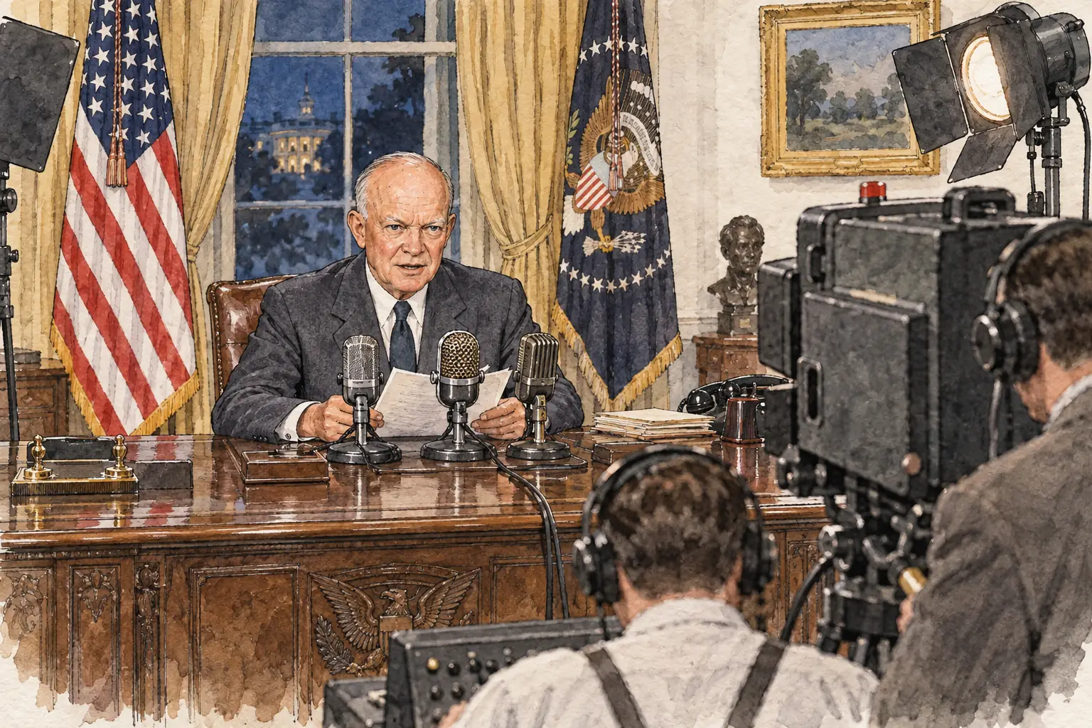 On 24 September 1957 Eisenhower told the nation on radio and television that he was sending troops to enforce the law