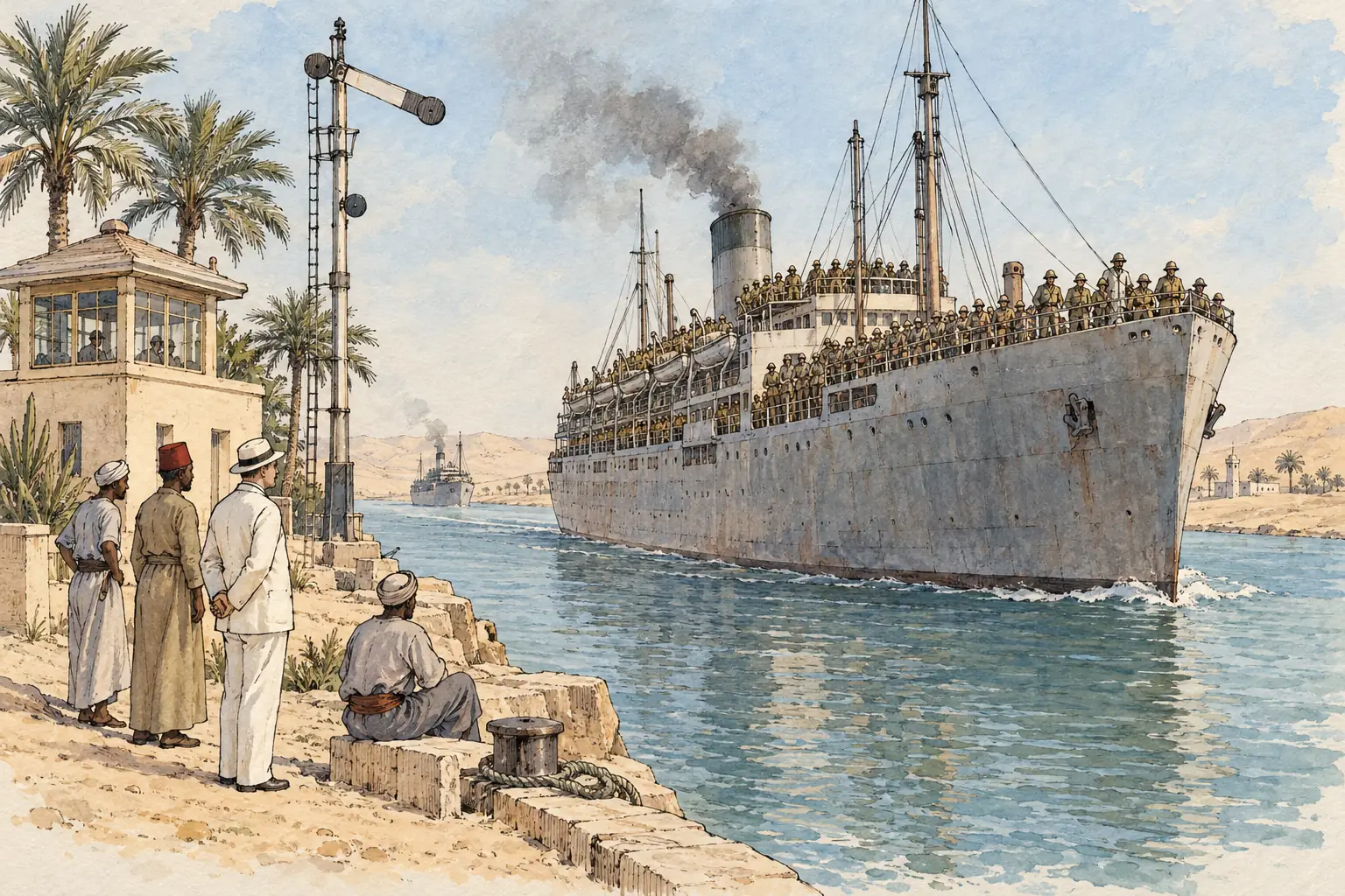 Britain and France kept the Suez Canal open to Italian ships throughout the war