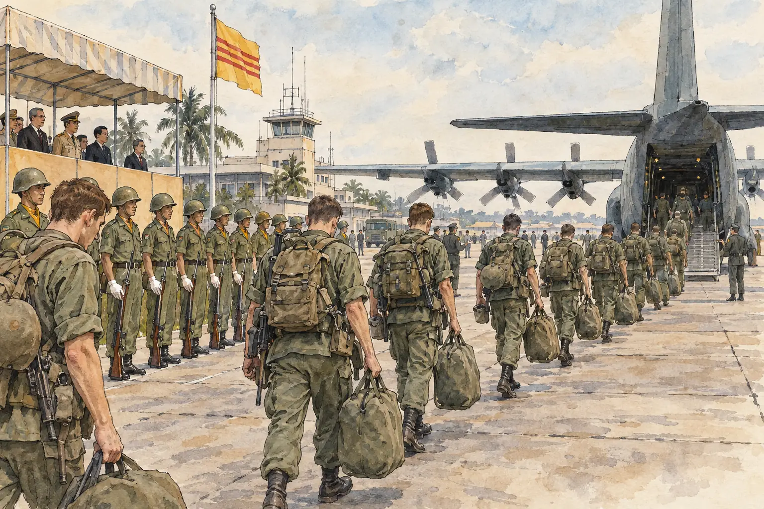 Under Vietnamisation the first US troops were withdrawn in July 1969