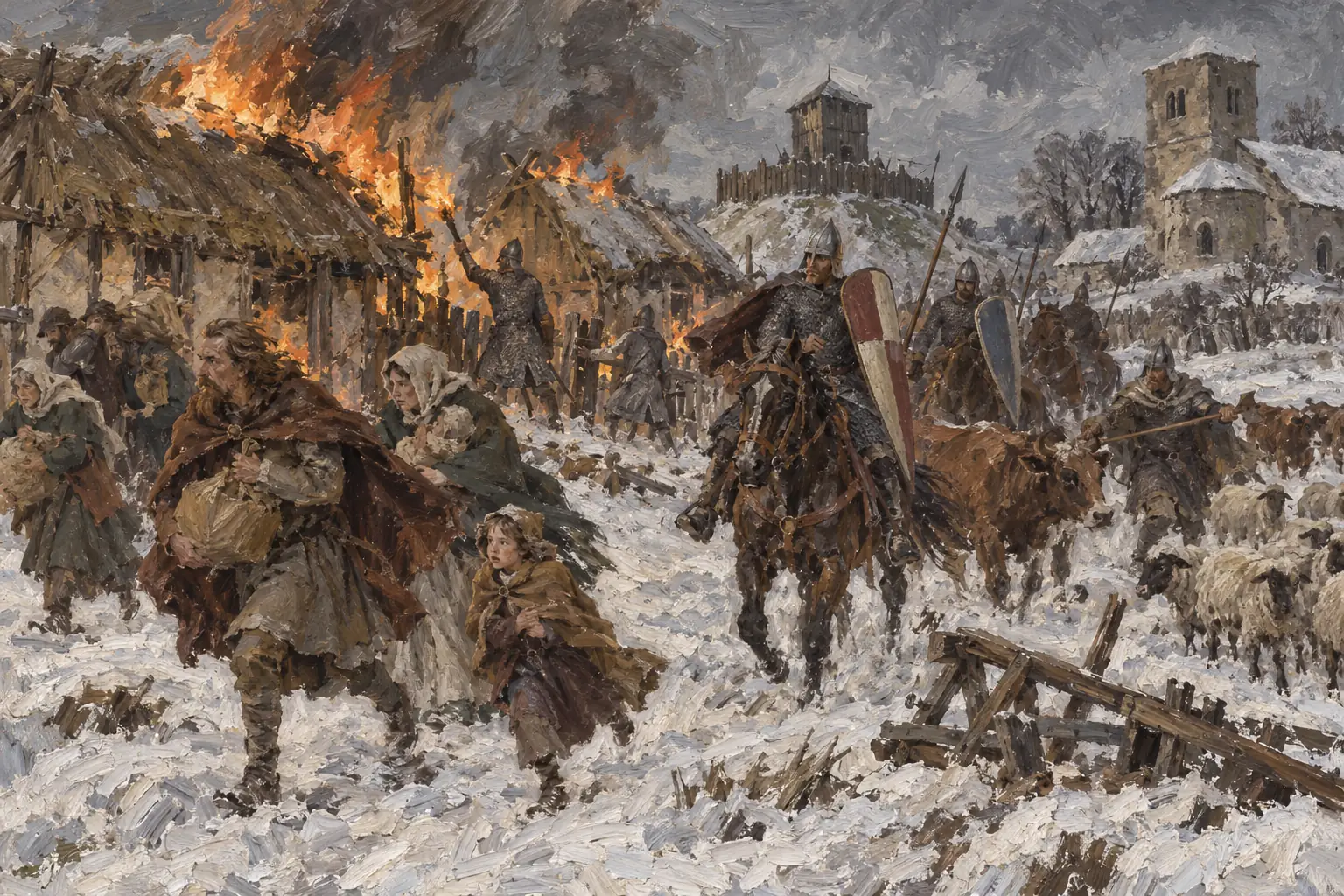 In the winter of 1069-70 William's army burned villages, crops and livestock across the North