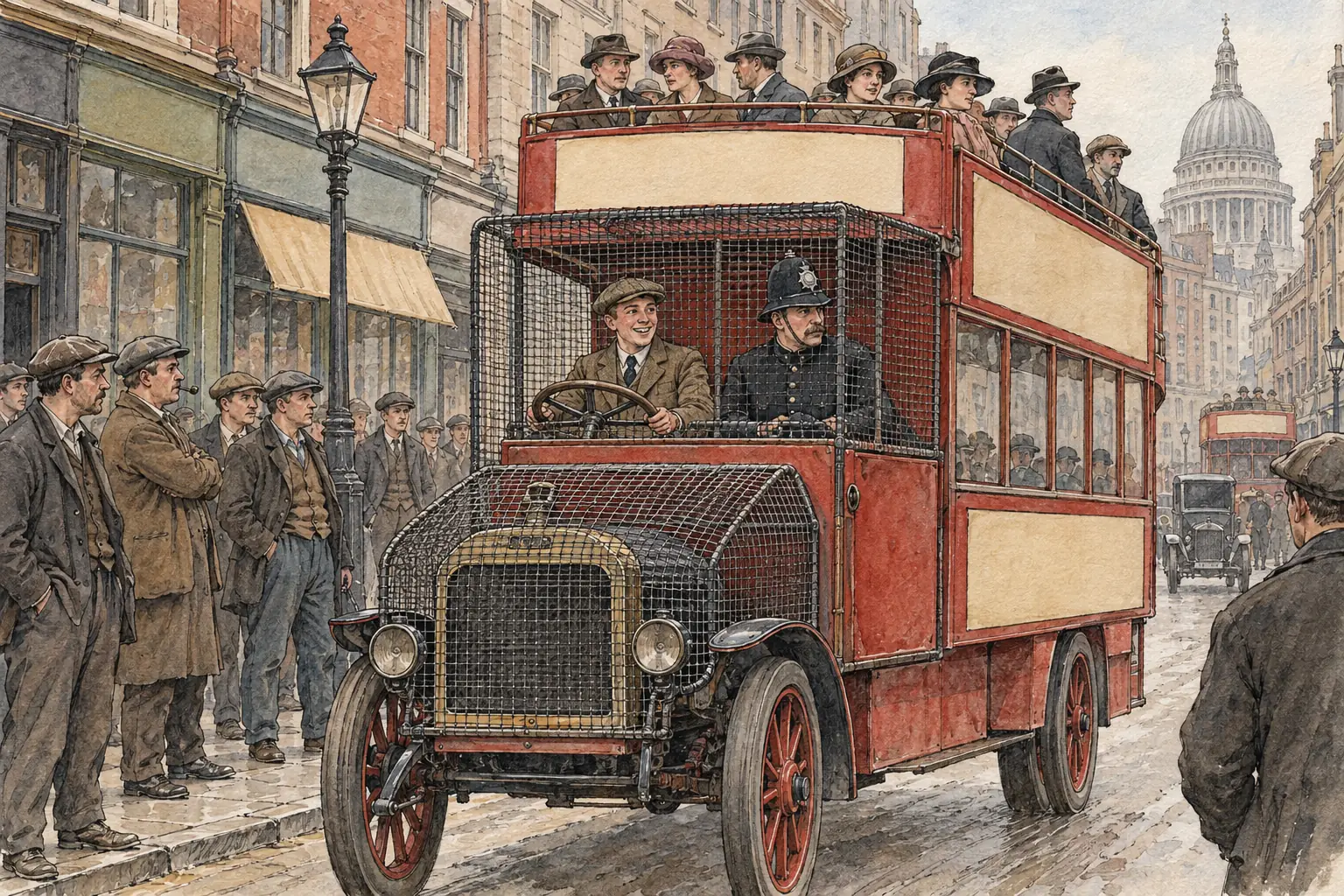 Middle-class volunteers kept some buses running, with police to protect them