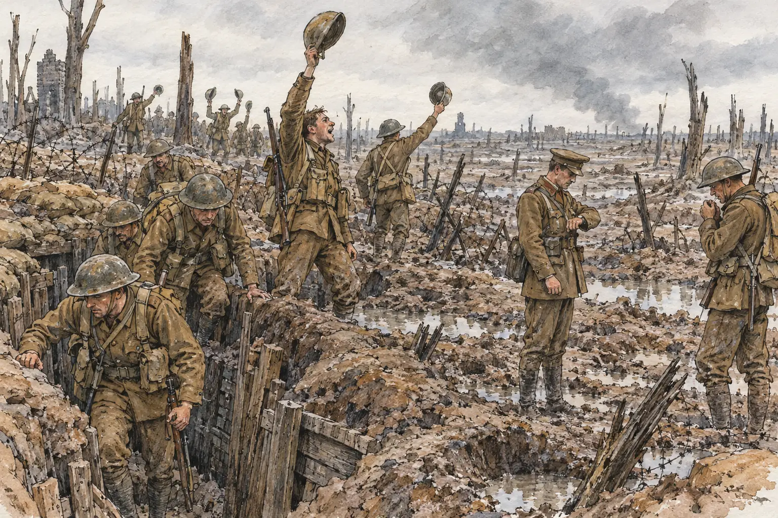 The fighting on the Western Front stopped at 11 a.m. the same morning