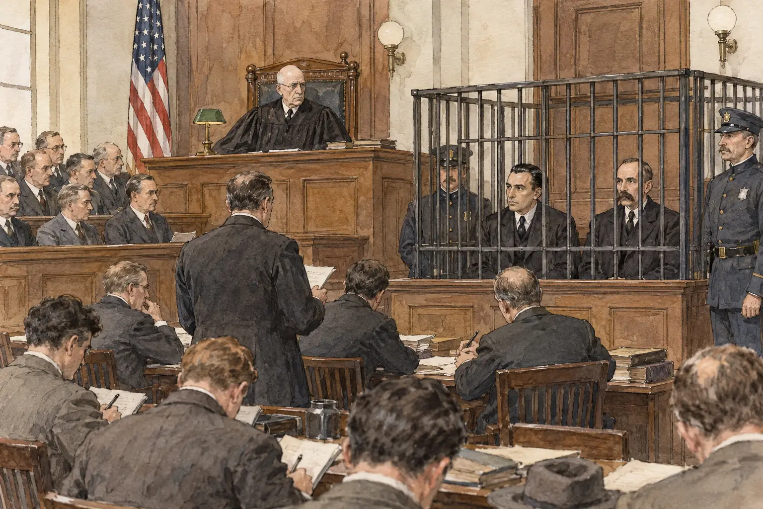 Sacco and Vanzetti were tried in Dedham, Massachusetts, in 1921 before Judge Webster Thayer