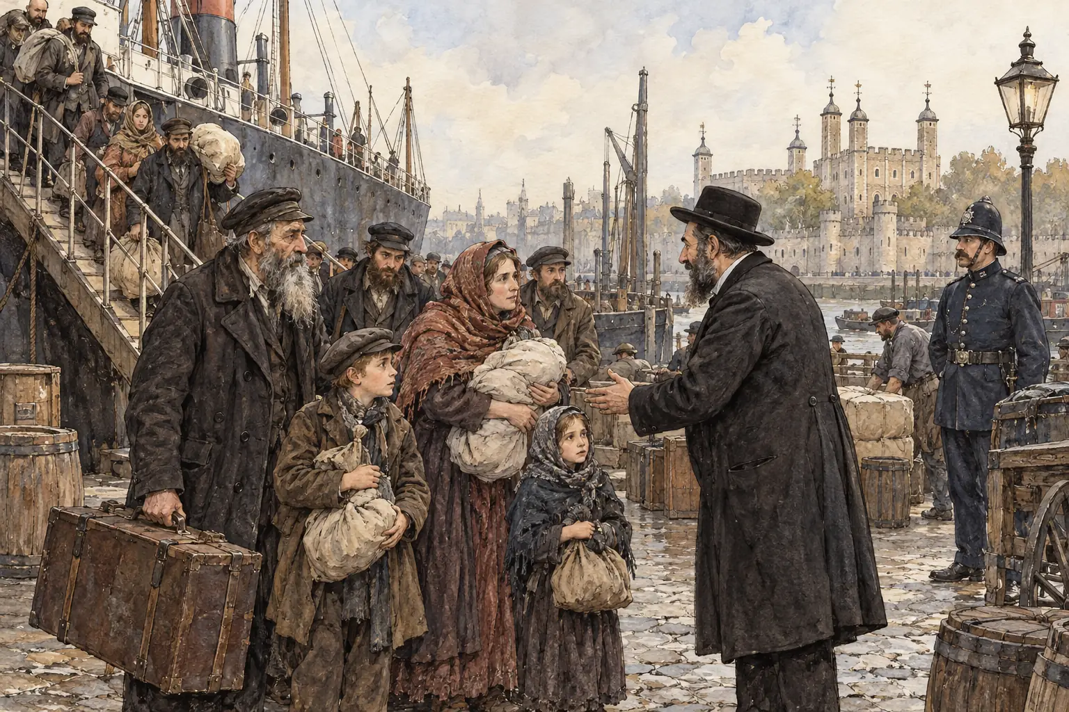 From 1881 thousands of Jewish families fleeing persecution in the Russian Empire arrived in London