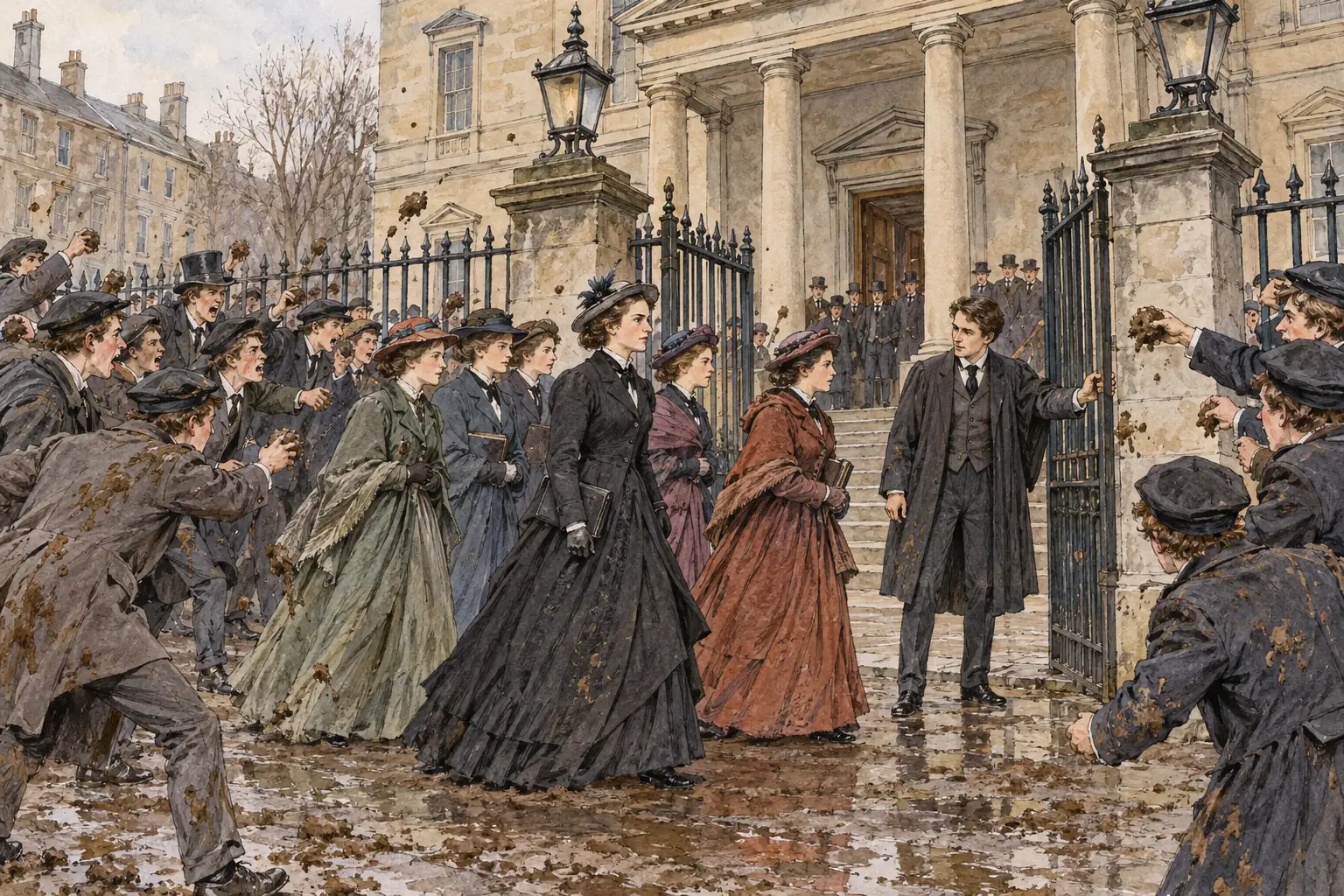 Sophia Jex-Blake and the rest of the Edinburgh Seven faced riots from men who opposed women studying medicine.