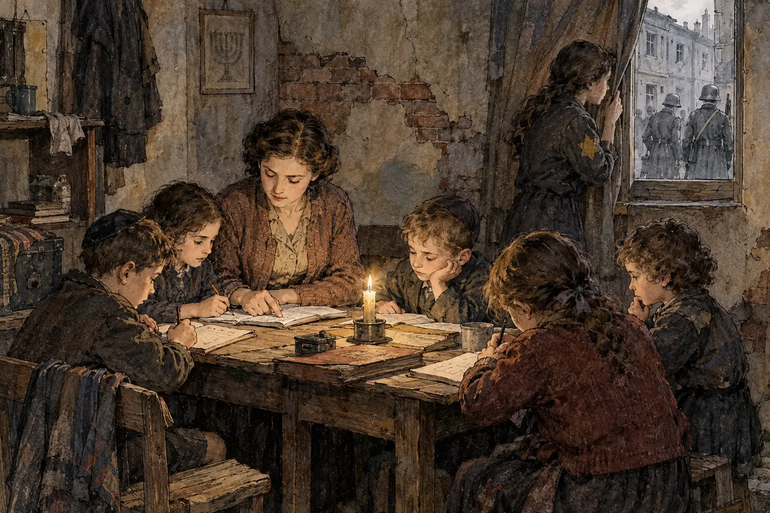Running secret schools in the ghettos was one form of spiritual resistance against Nazi attempts to dehumanise and destroy the Jews.