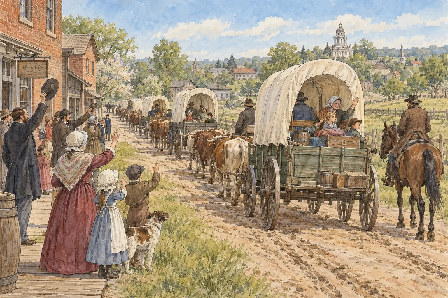 In spring 1846 the Donner brothers and their families set out from Springfield, Illinois, hoping for good farmland in California.