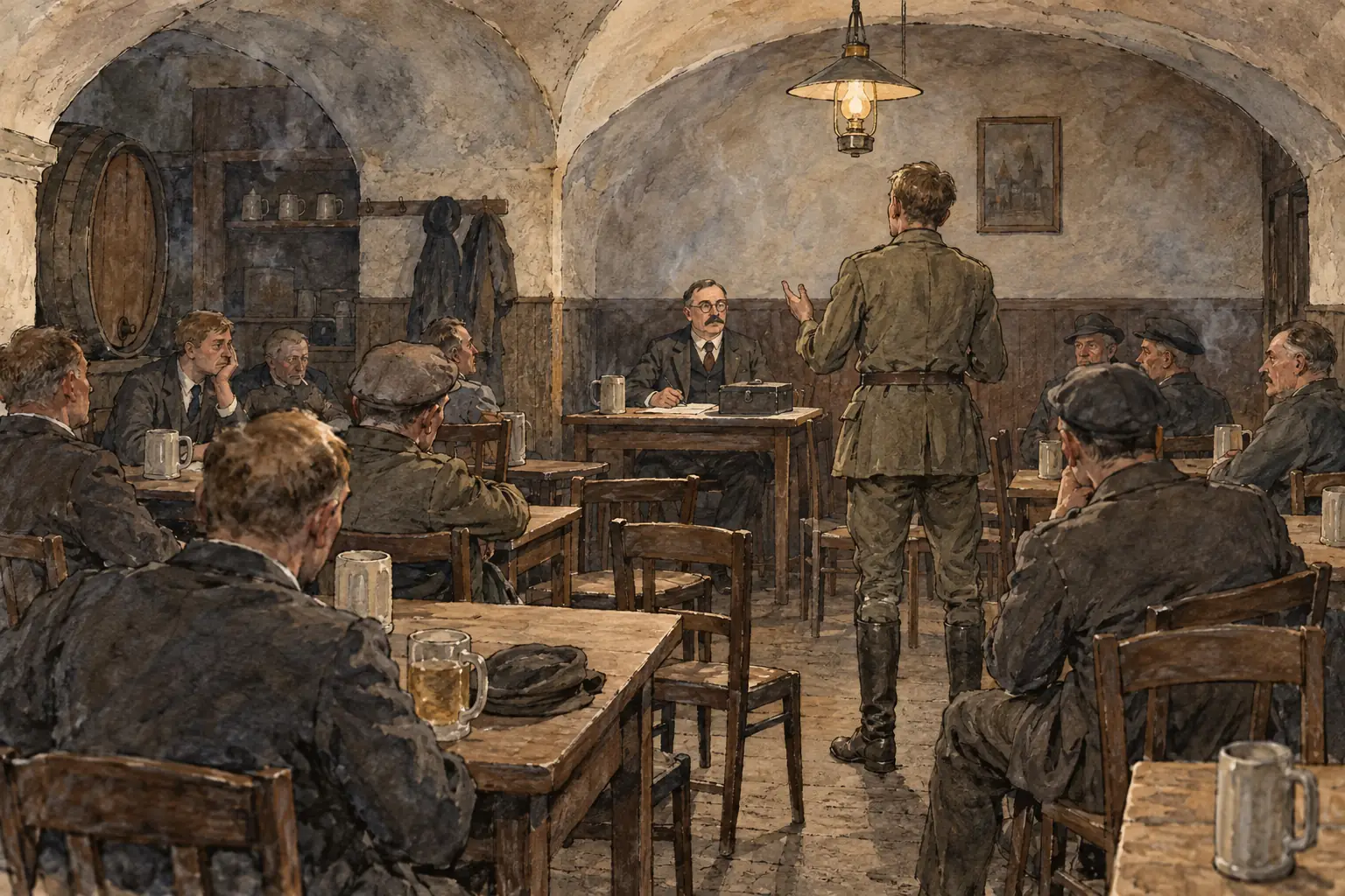 When Hitler went to a German Workers' Party meeting in Munich in September 1919, sent by the army to watch extremist groups, it was a tiny group of a few dozen members.