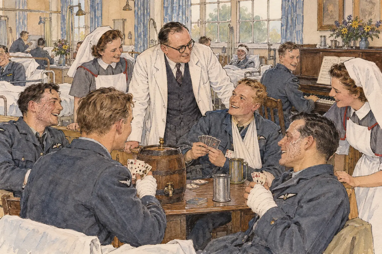 In the Second World War Archibald McIndoe's burned airmen formed the Guinea Pig Club