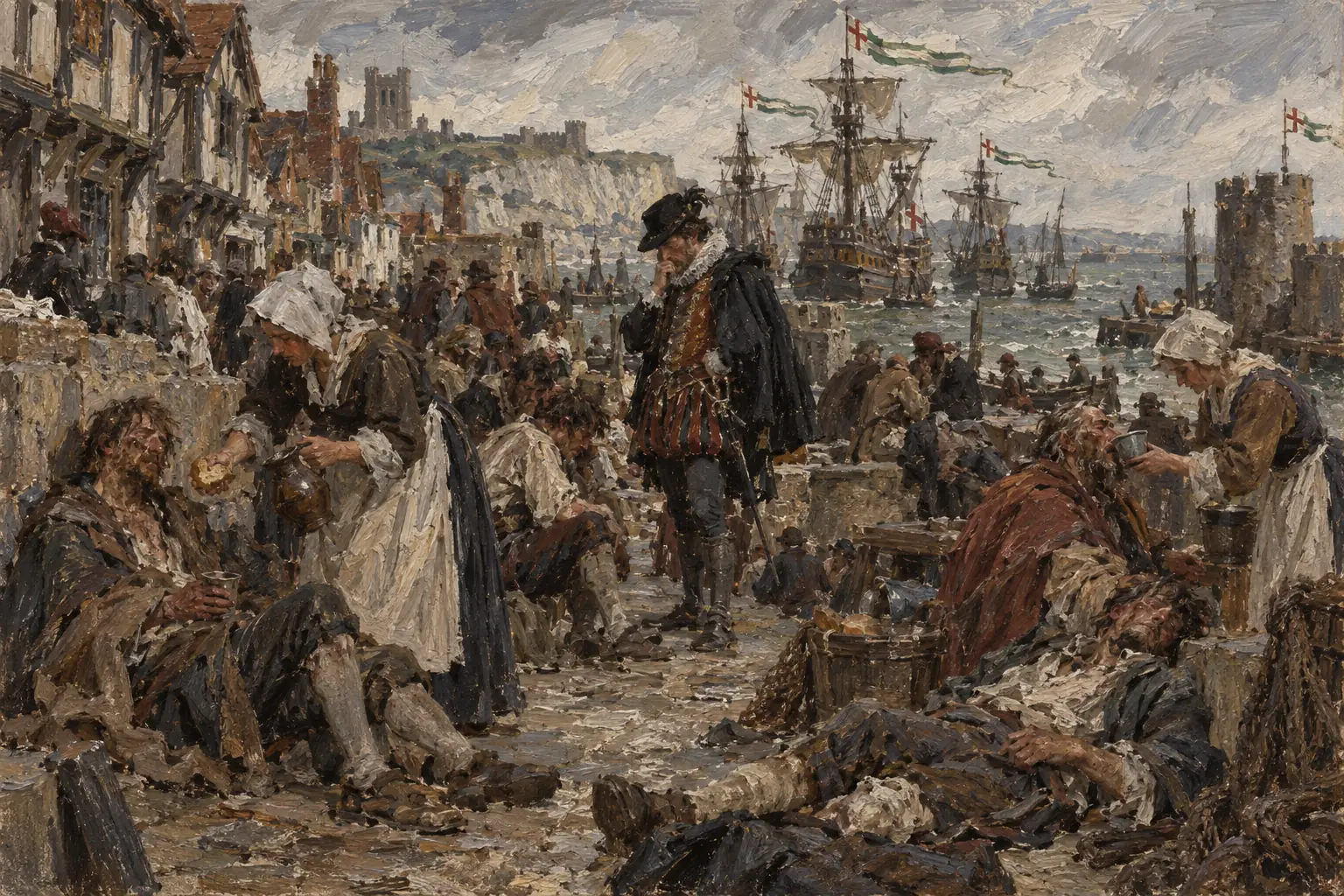 After the Armada's defeat many English sailors suffered from disease and poor conditions, while the crown struggled with the cost.