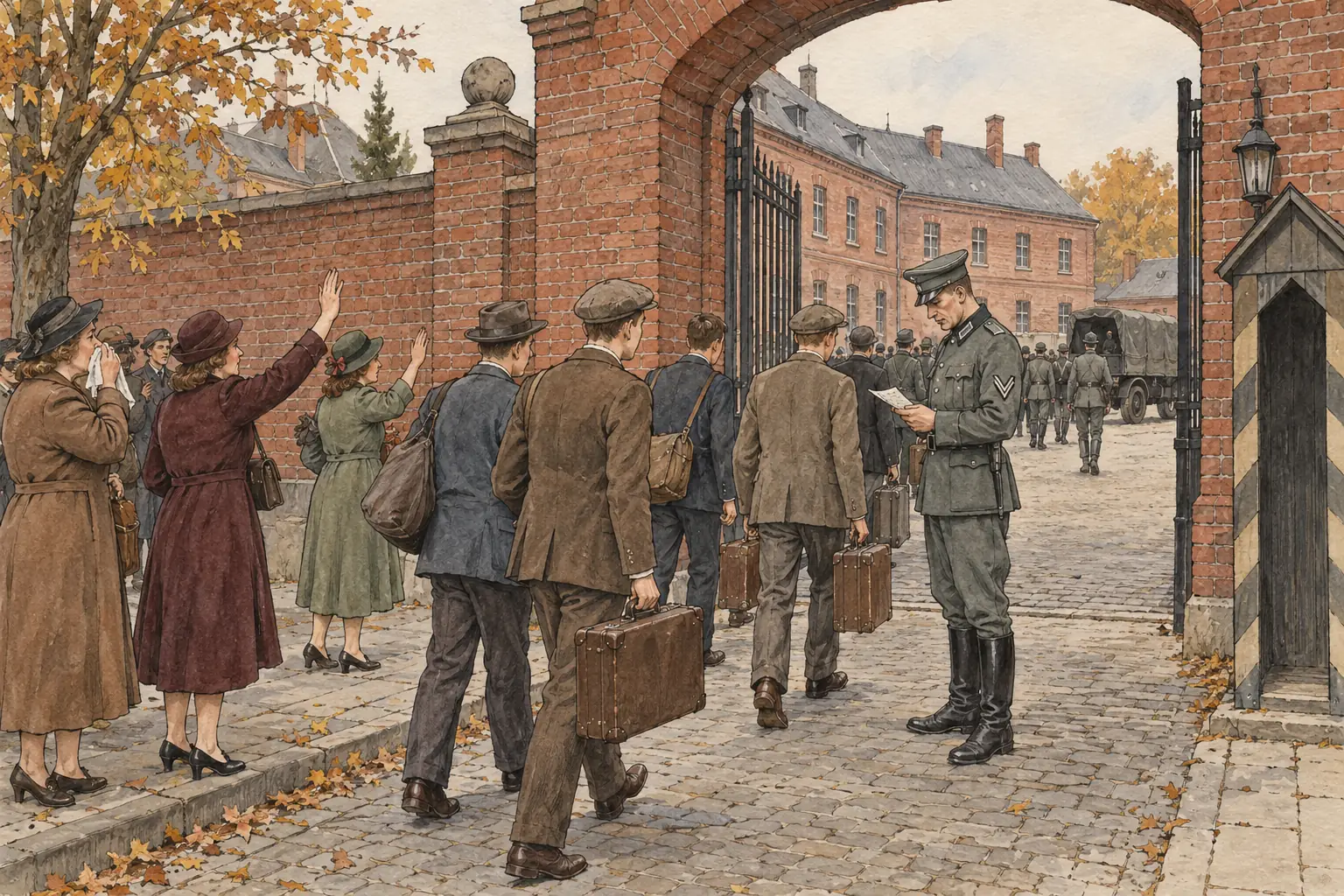 Conscription, brought back in 1935, took young men off the unemployment register and into the army