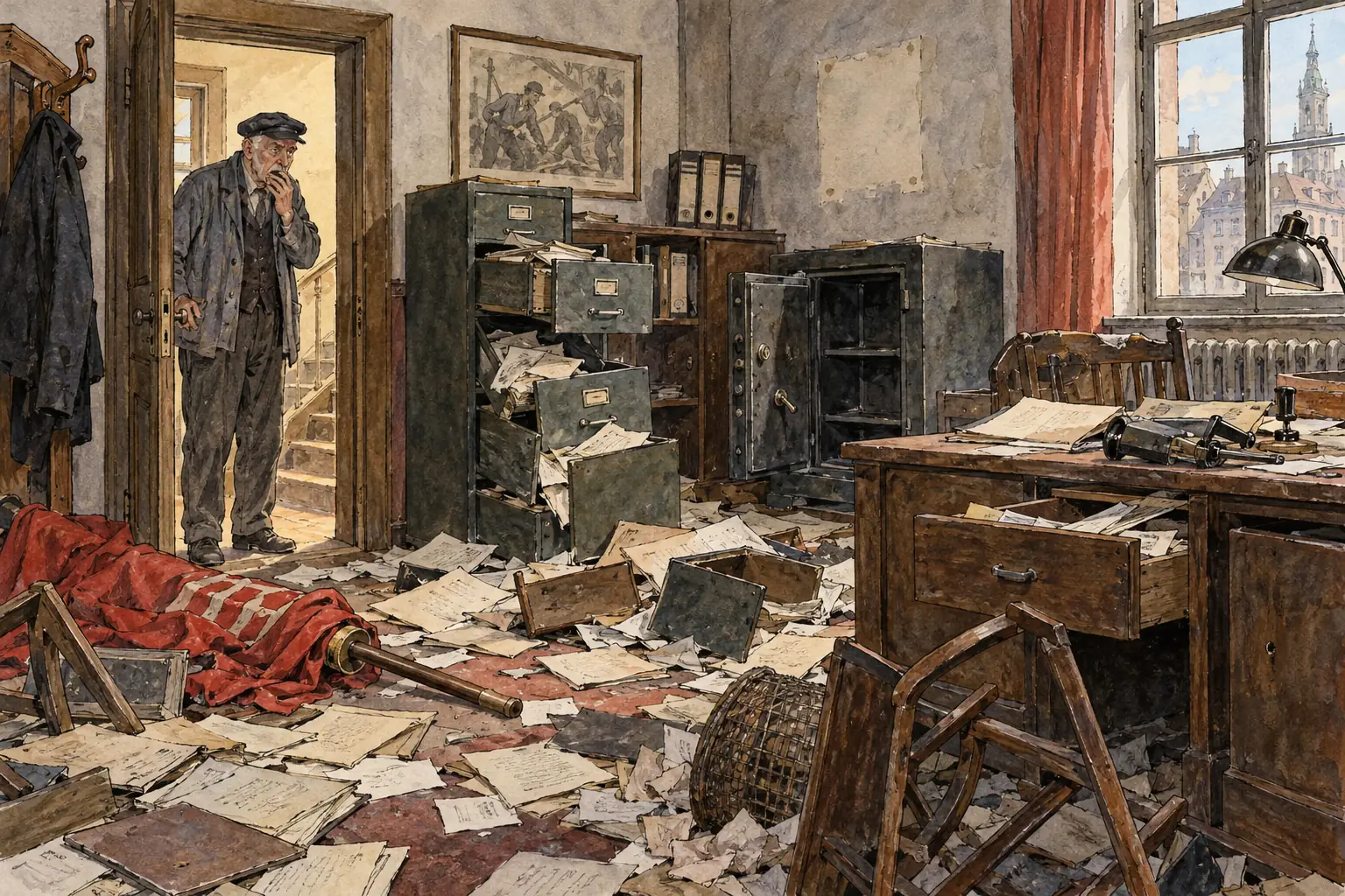 On 2 May 1933 the Nazis occupied trade union offices across Germany, seized their funds and arrested their leaders, and the unions were replaced by the German Labour Front.