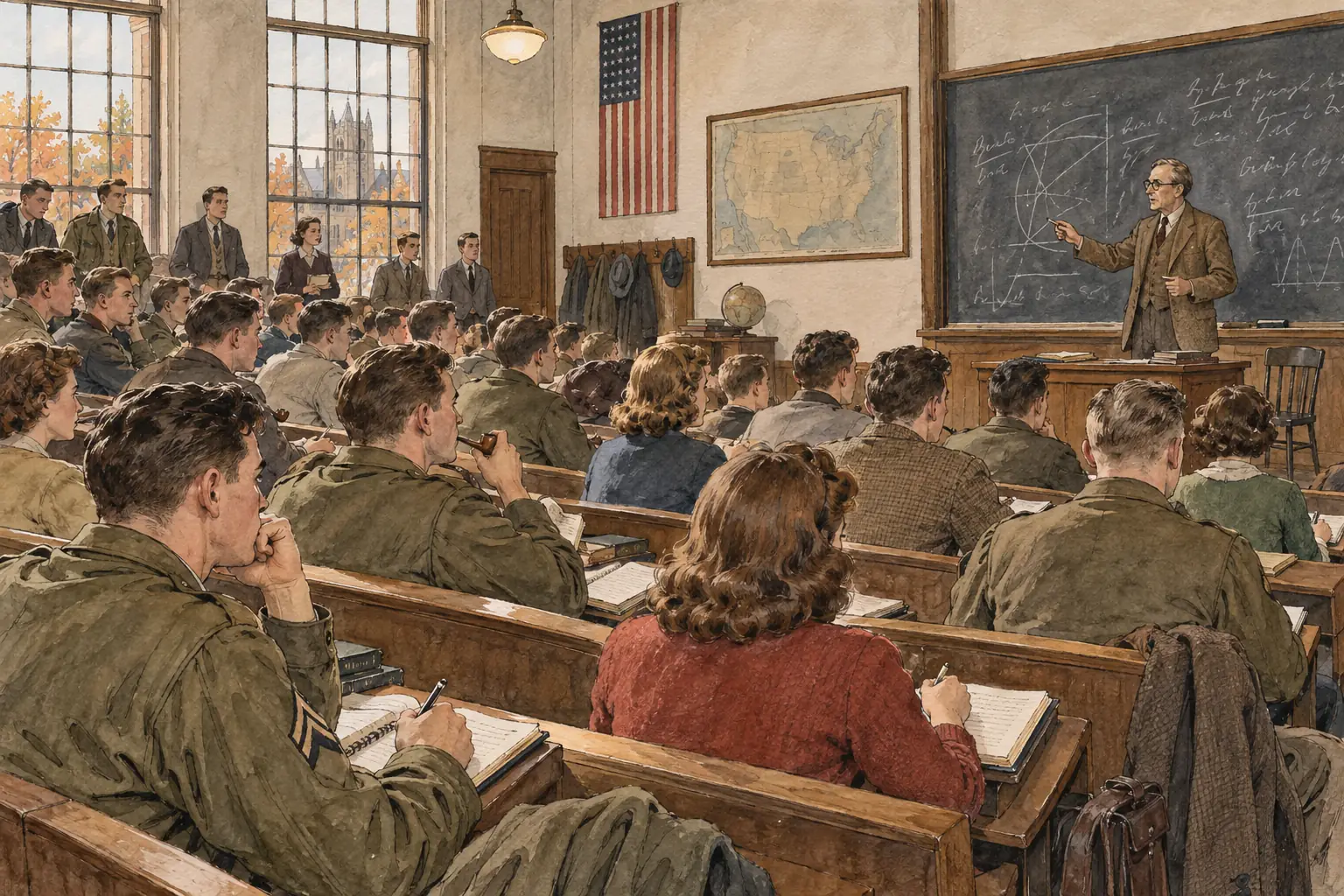 The GI Bill paid for more than two million ex-servicemen to go to college or university