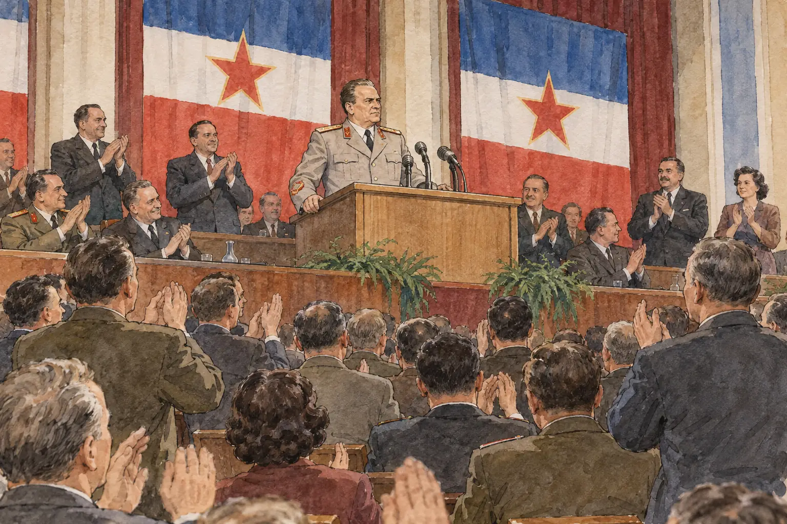 Weeks after Yugoslavia was expelled from Cominform in June 1948, Tito's party congress backed him against Stalin.