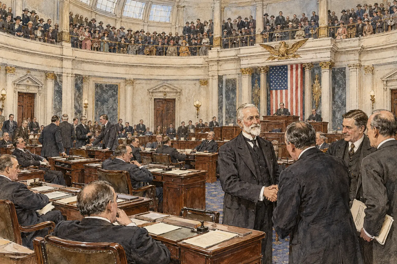 The US Senate voted down the treaty in March 1920, with Senator Henry Cabot Lodge leading the opposition