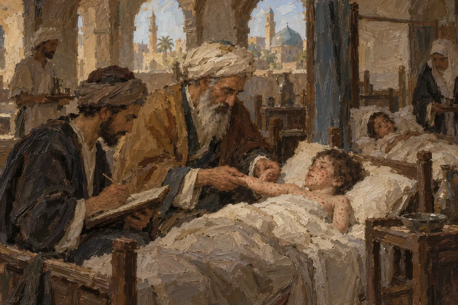 Al-Razi used careful observation of patients to tell measles and smallpox apart.
