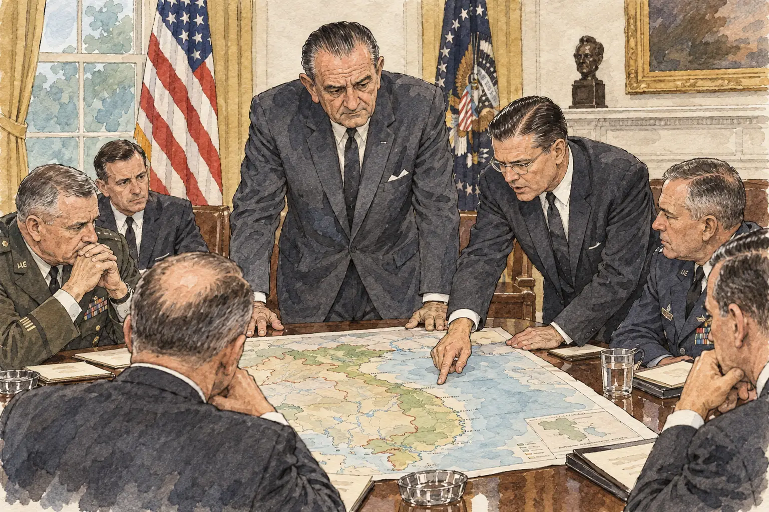 In July 1965 Johnson and his Defense Secretary, Robert McNamara, agreed to send many more troops, after Westmoreland warned that South Vietnam would otherwise collapse.