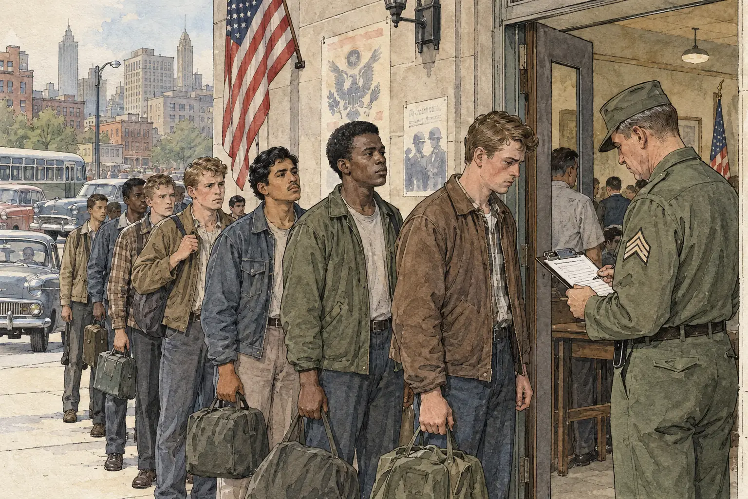 College students could put off the draft, so a large share of the young men called up came from working-class and minority families.