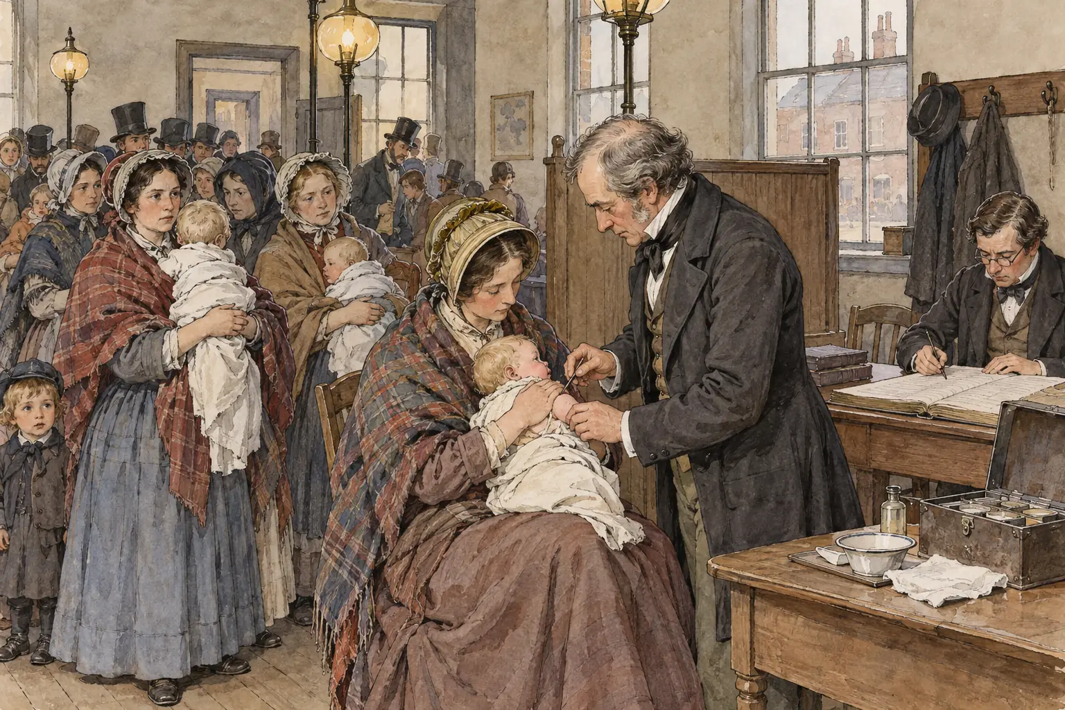 By the 1850s the law required all infants in Britain to be vaccinated against smallpox.