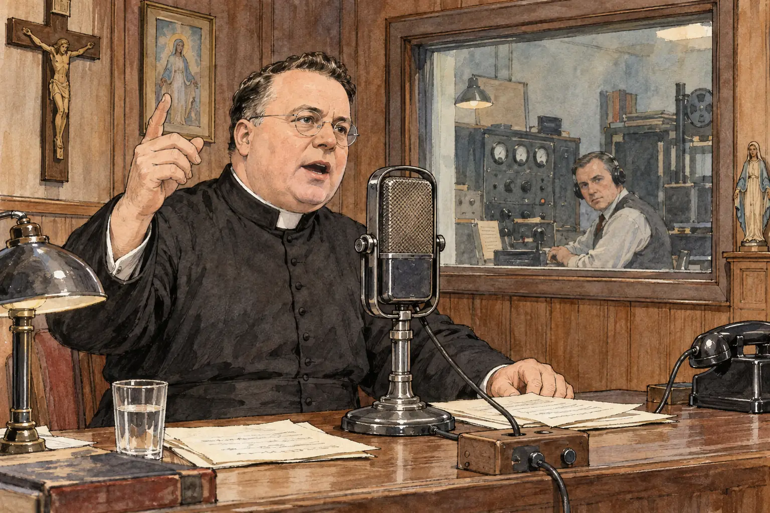 Father Charles Coughlin attacked the New Deal in weekly radio broadcasts heard by millions