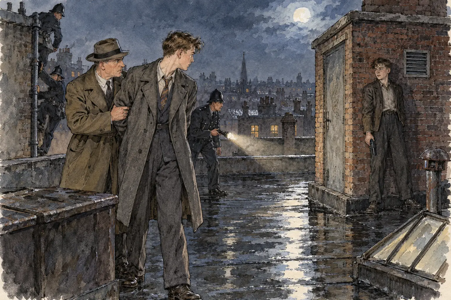 On the warehouse roof Bentley had already been detained when Christopher Craig shot PC Sidney Miles