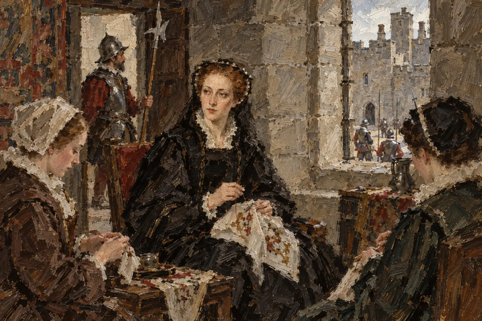 Elizabeth kept Mary under guard in noble residences such as Bolton Castle, to stop her rallying supporters.