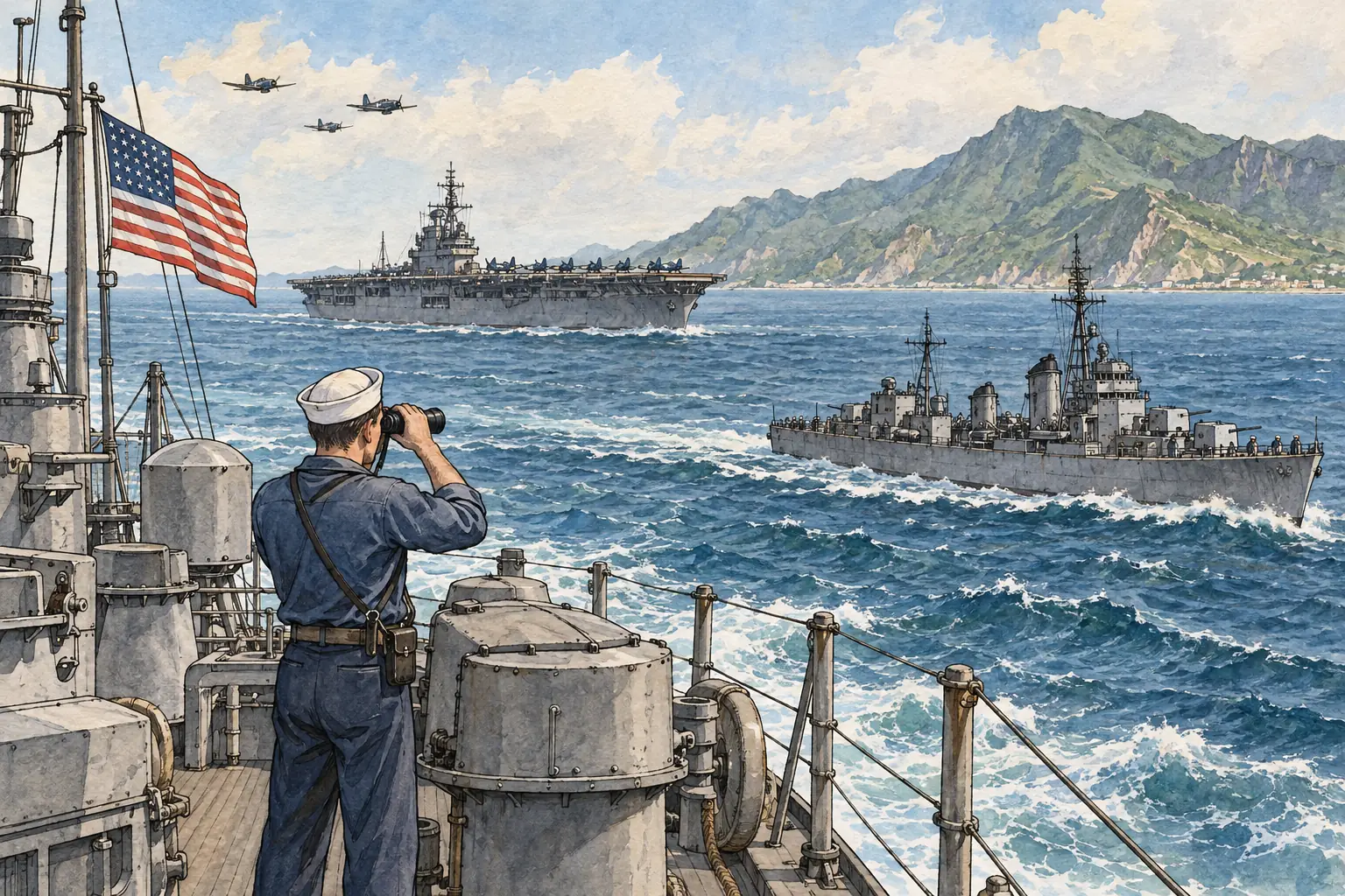 When the Korean War began in June 1950, Truman sent the US Seventh Fleet into the Taiwan Strait to stop a communist invasion of Taiwan.