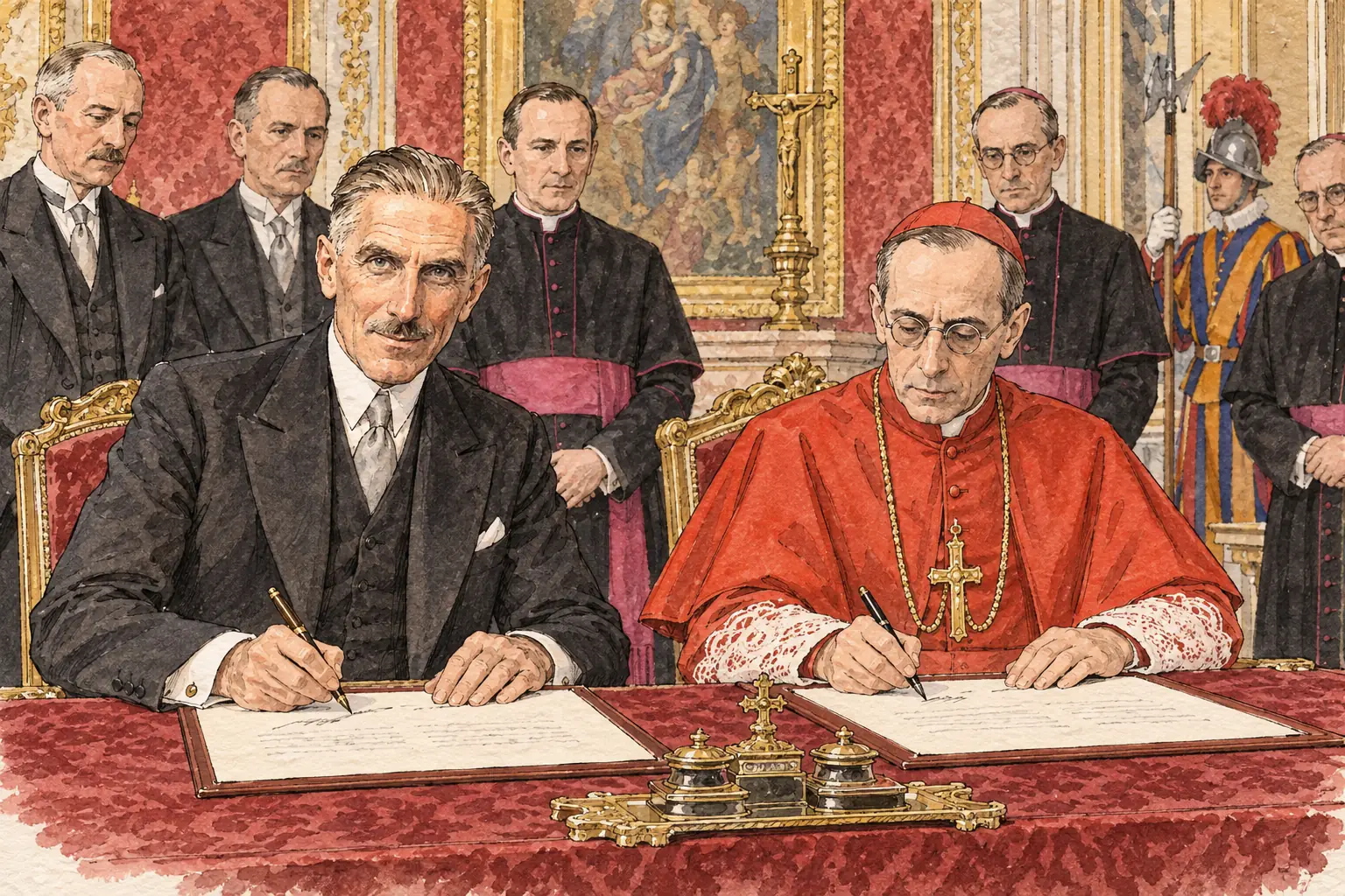 The Concordat signed in July 1933 promised to leave Catholic schools and groups alone if the Church stayed out of politics