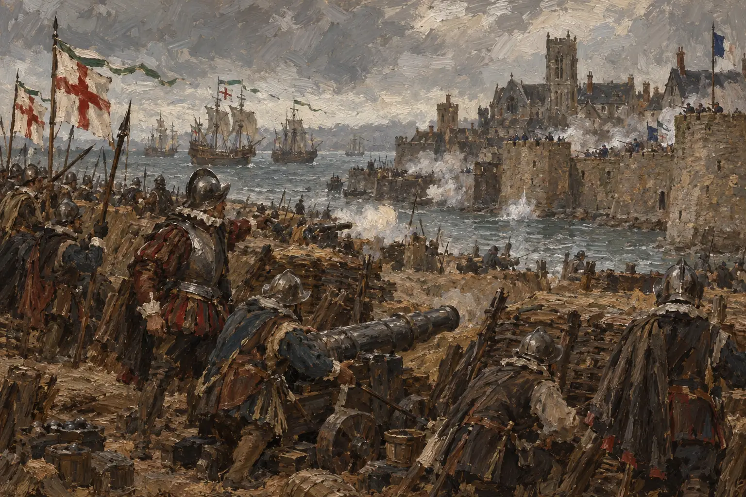 In 1560 English troops helped besiege the French garrison at Leith, and the Treaty of Edinburgh then removed French troops from Scotland.