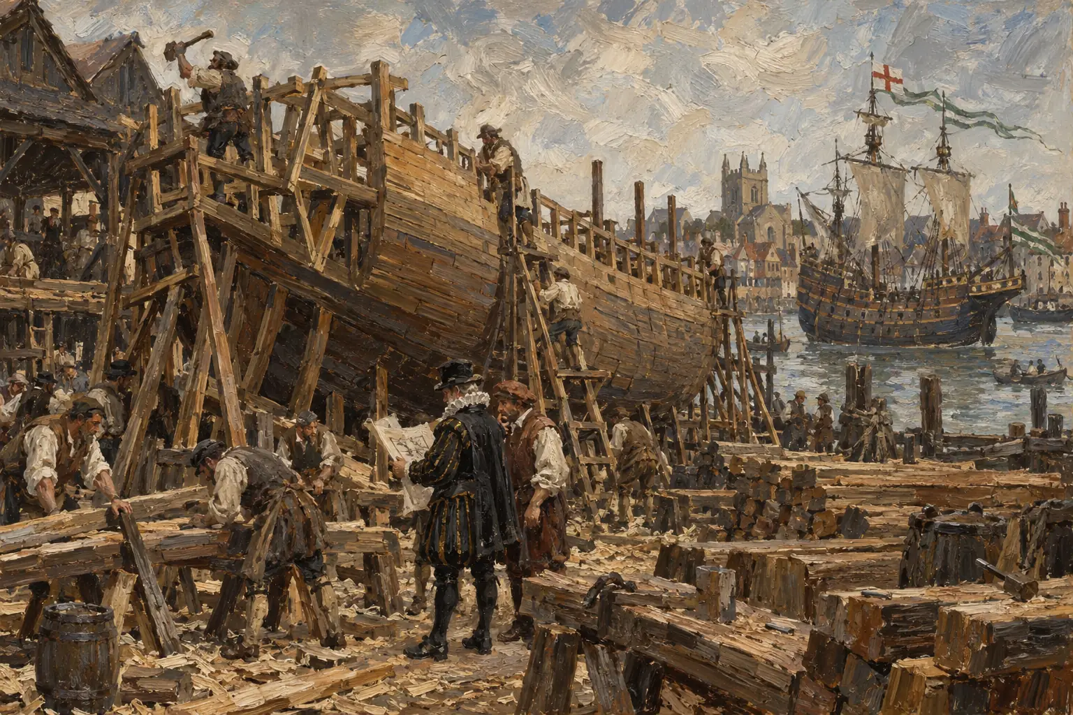 Race-built galleons had their high castles cut down, so they sat lower and sailed faster