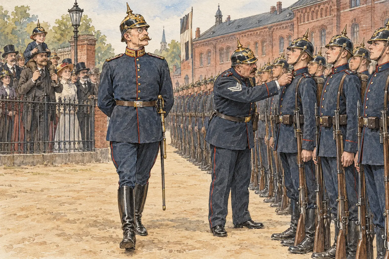 Most senior army officers came from the Junker class, and the army's values of obedience and discipline were admired in civilian life too.