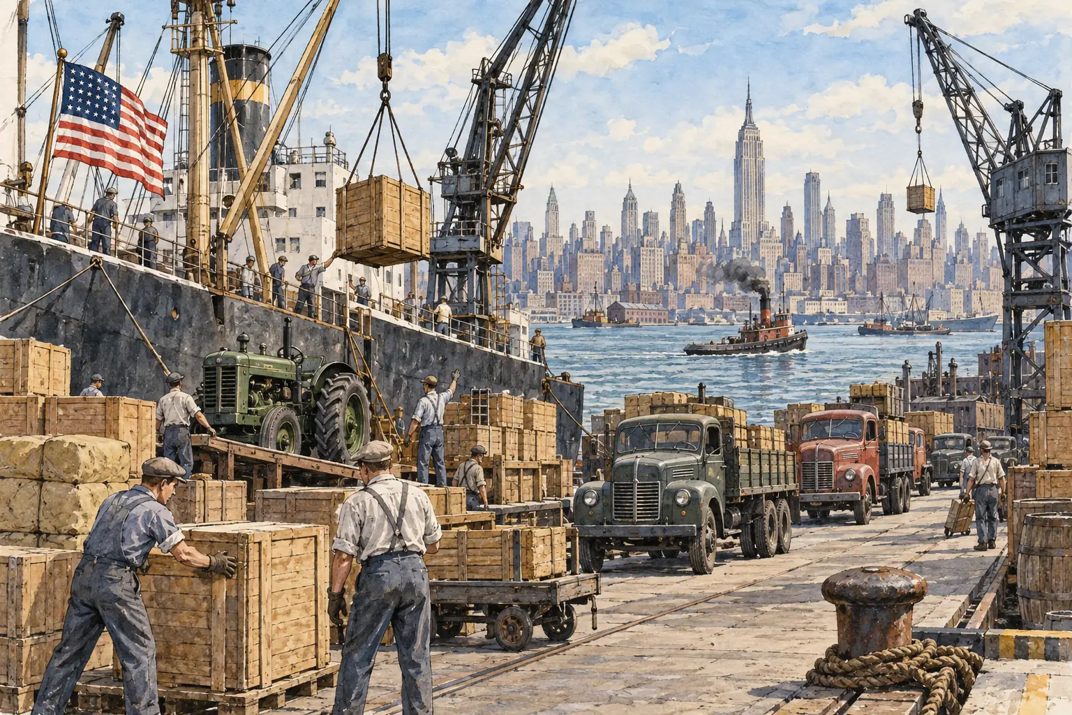 The USA ended the war with a booming economy and wanted open markets for its exports