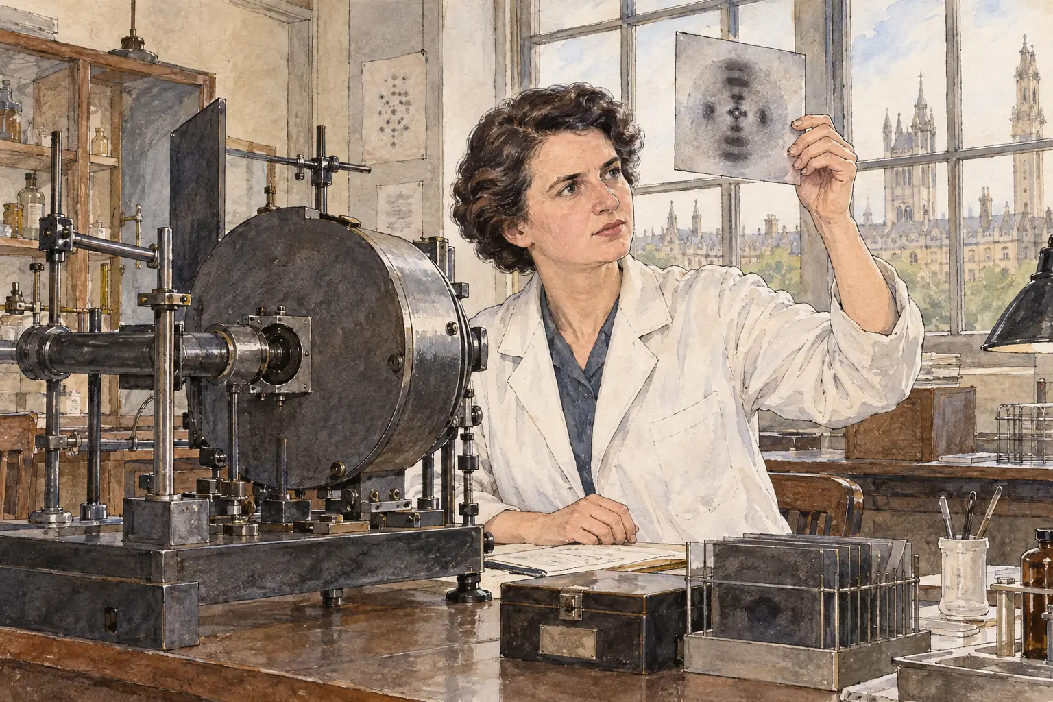 Rosalind Franklin's X-ray diffraction images revealed DNA's helical shape