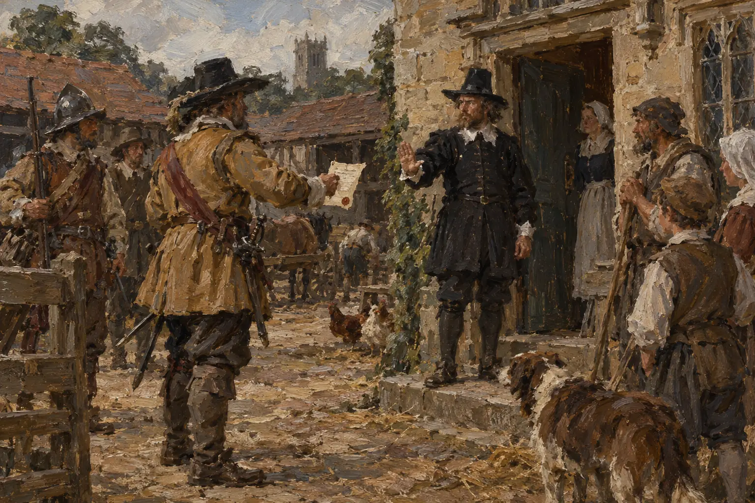 Charles extended ship money, a tax once paid only by coastal areas, to inland counties, and the Buckinghamshire gentleman John Hampden was taken to court in 1637 for refusing to pay.