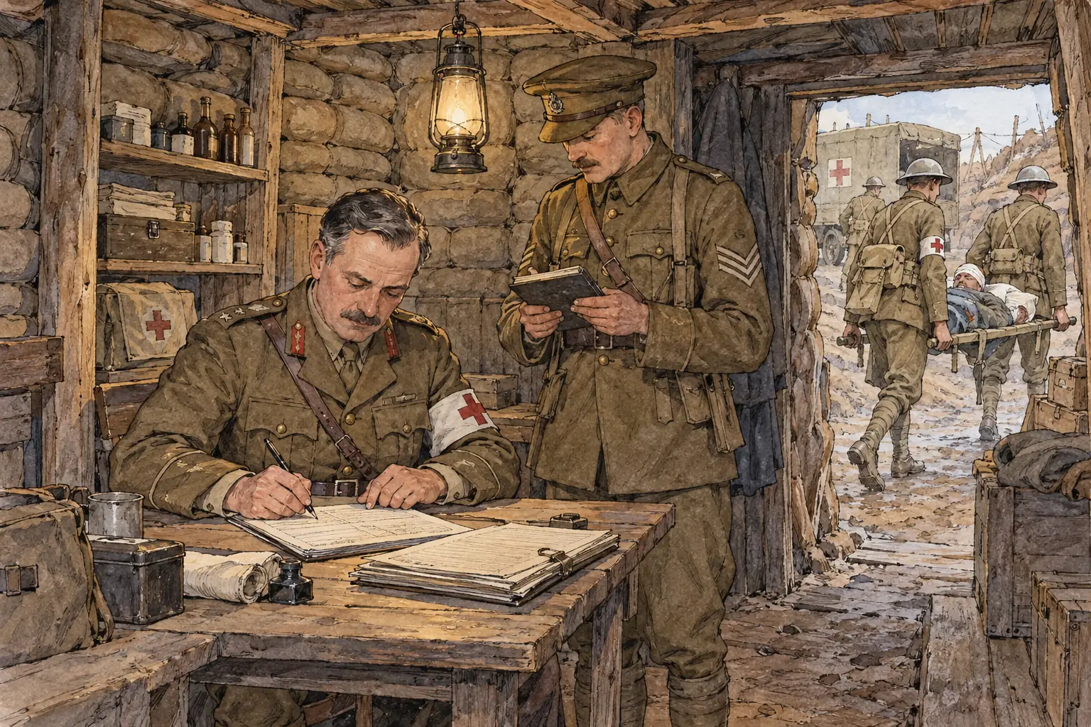 Each field ambulance kept a daily war diary recording where it was, the wounded it received and how it moved them on, so these diaries, now at The National Archives, suit an enquiry into evacuation during a battle such as Arras in 1917.