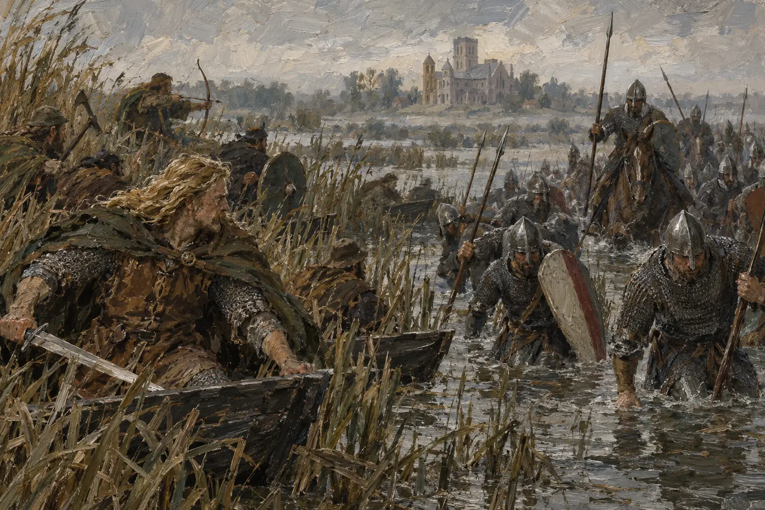 Hereward used the marshes round Ely for hit-and-run raids on Norman troops