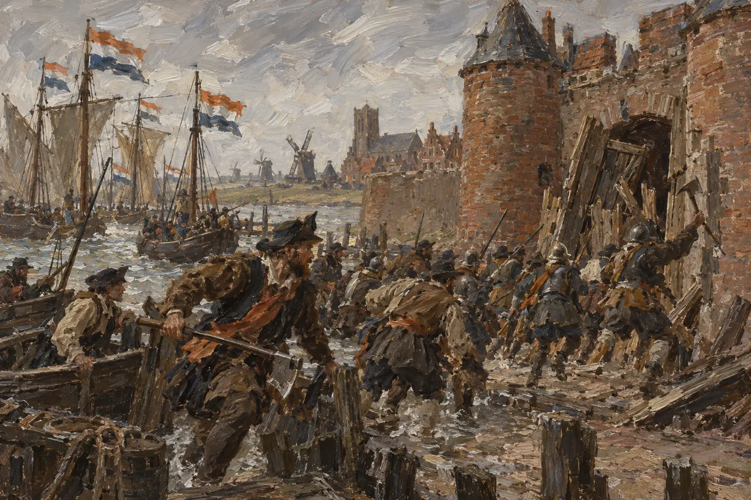 The Dutch rebel Sea Beggars, whose ships had used English ports as safe havens, captured the port of Brill in 1572.