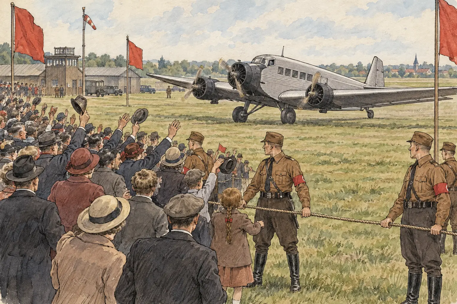 In the 'Hitler over Germany' campaigns of 1932 Hitler flew between cities, so he could speak at rallies in several places in a single day.