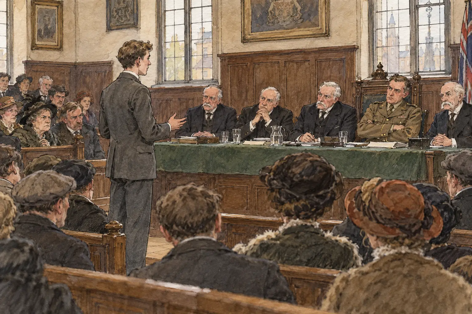 From 1916 tribunals of local men and a military representative judged claims for exemption, and granted few absolute exemptions