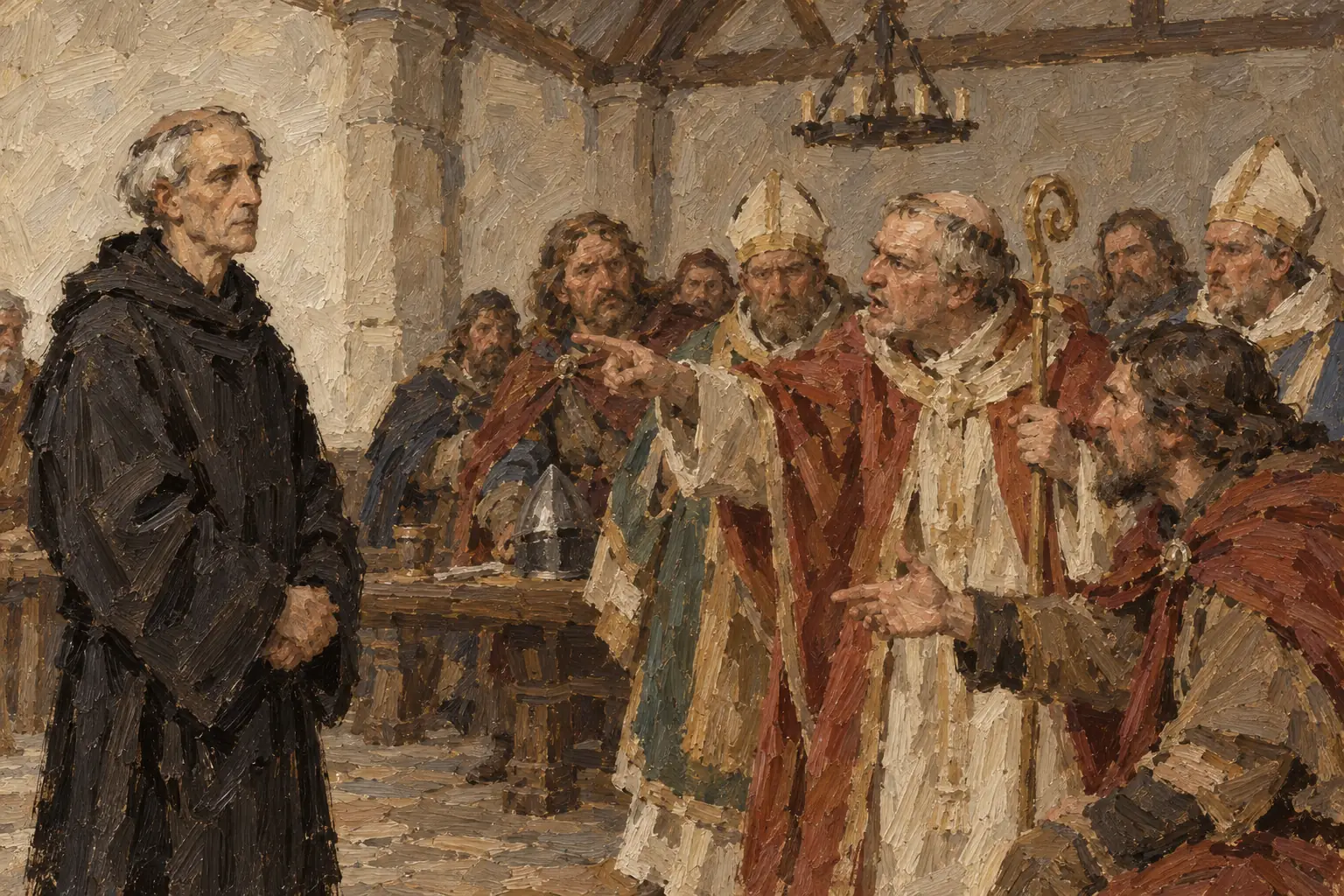 At Rockingham in 1095 Anselm refused to give up his obedience to Pope Urban II