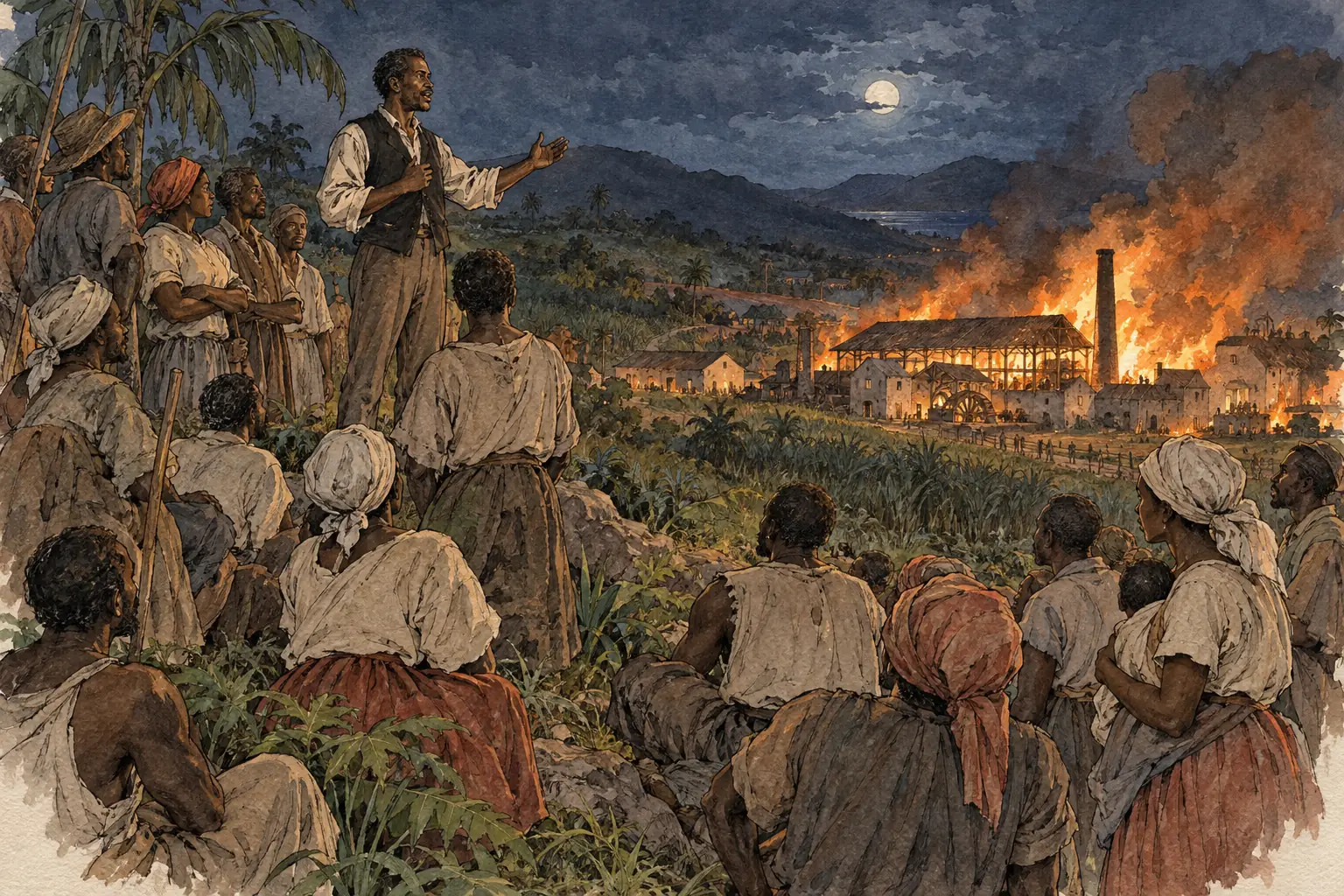 In the Baptist War of 1831-32, led by Samuel Sharpe, tens of thousands of enslaved people in Jamaica rose up, adding to the pressure on Parliament