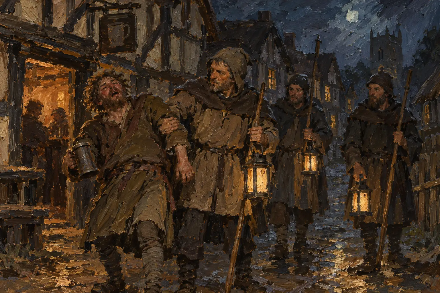 The parish constable was an ordinary, unpaid villager who arrested suspects and organised the watch.