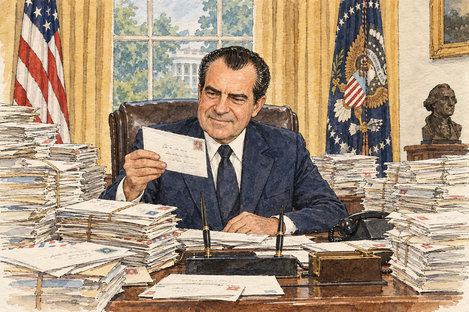 After his 'silent majority' speech of 3 November 1969, tens of thousands of telegrams and letters of support poured into the White House.